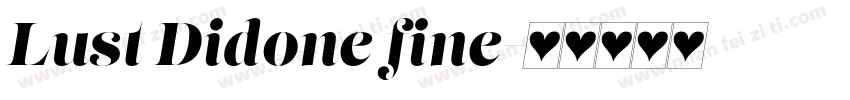 Lust Didone fine字体转换